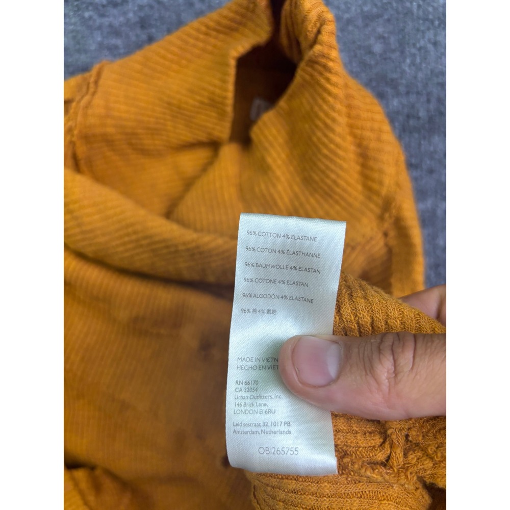 Free People We The Free Top Womens Medium Yellow Thermal Mock Neck OB1265755 - Picture 6 of 7